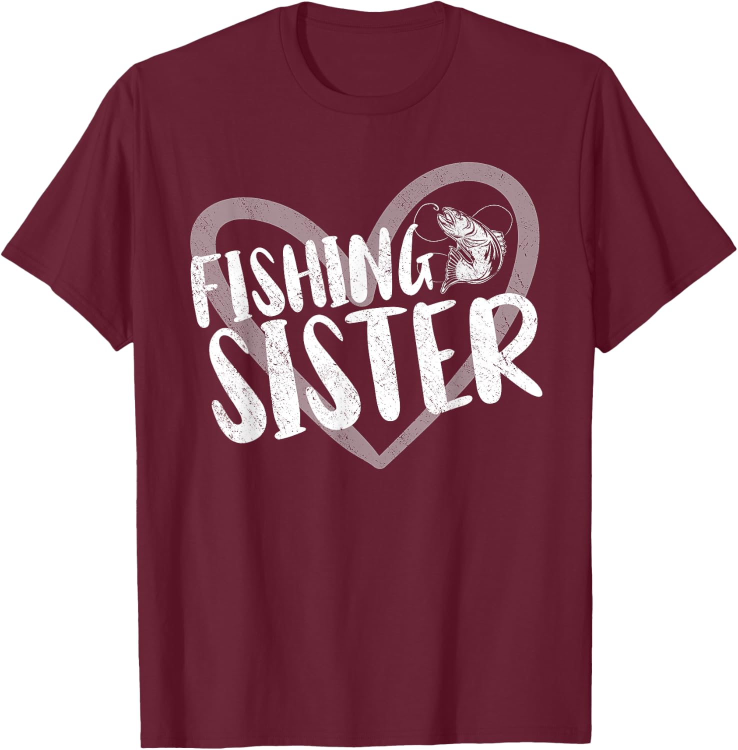 Fishing Sister T-Shirt - T-Shirt | Maroon