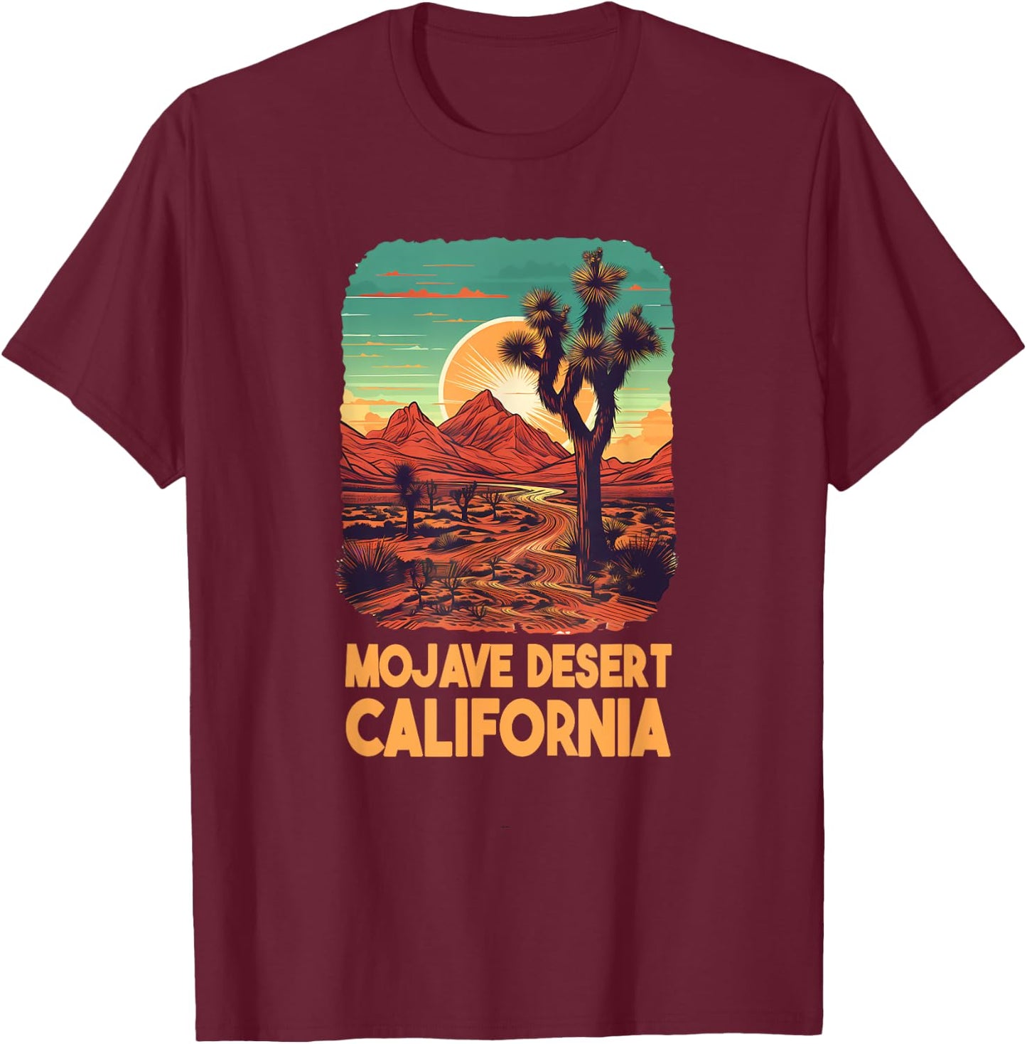 Mojave Desert Adventure Vintage Nature Lover Hiking Design T-Shirt - T-Shirt | Maroon