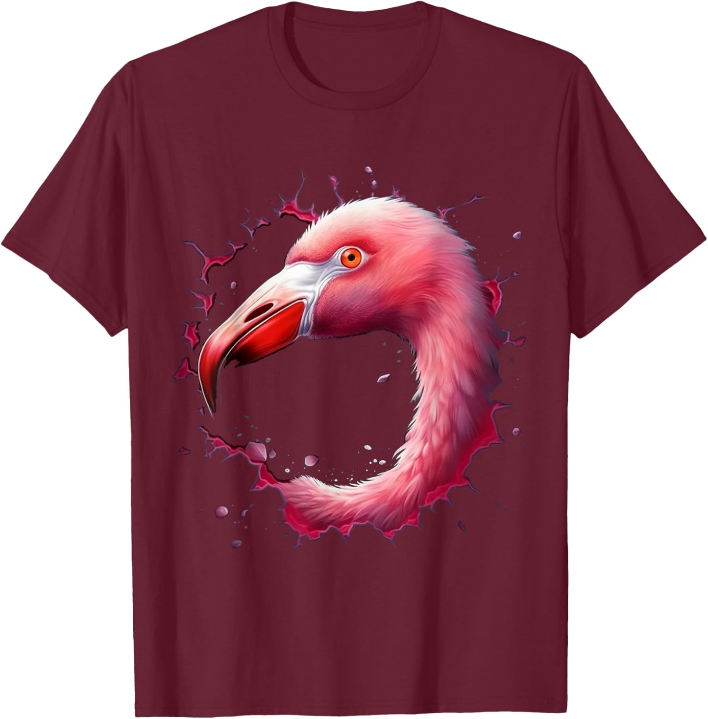 Flamingo Art - Bird Animal Artwork Flamingo T-Shirt - T-Shirt | Maroon