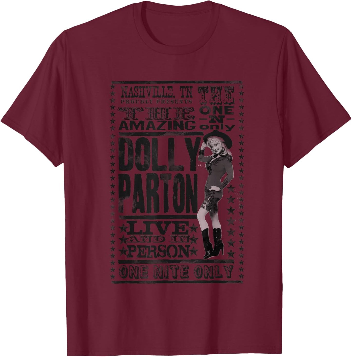 Dolly Parton The One and Only T-Shirt - T-Shirt | Maroon