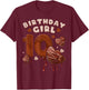 Birthday Girl 10 Years, Chocolate and Big Number 10 T-Shirt - T-Shirt | Maroon