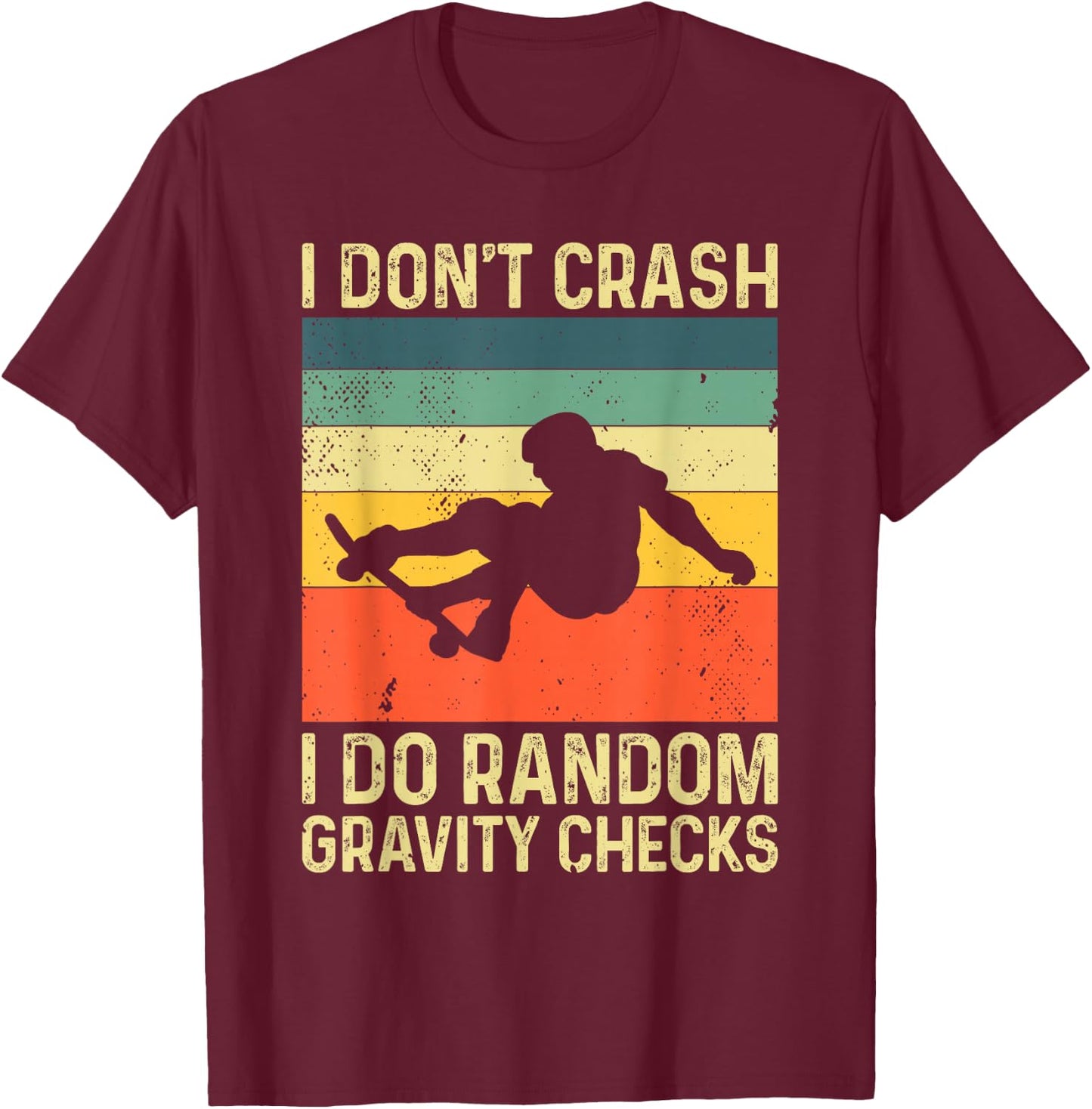 Cool Skateboard Art Women Skateboarding Skate Board T-Shirt - T-Shirt | Maroon