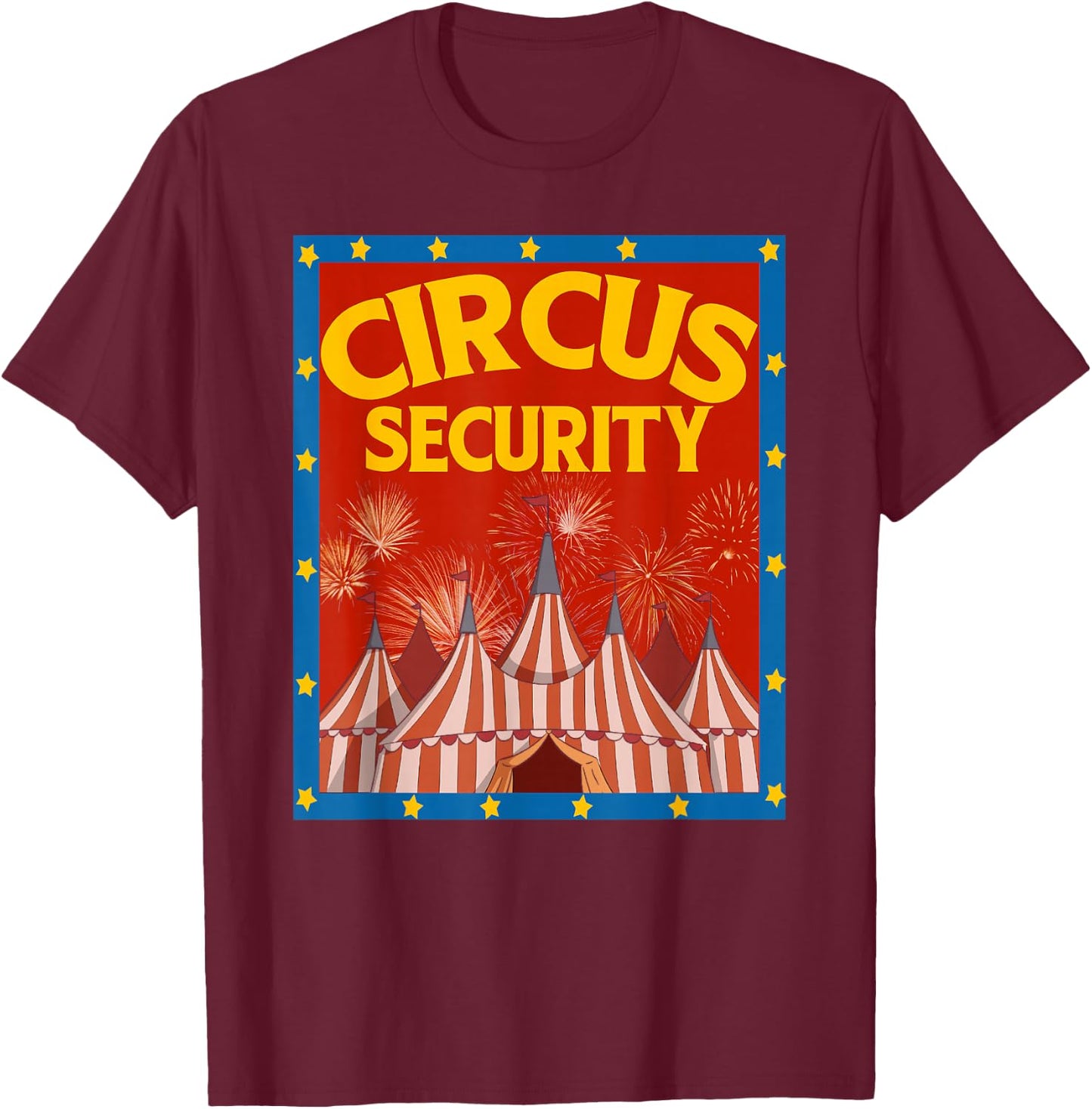Circus Party Gift Acrobat Funny Clown Lion Fire Ring T-Shirt - T-Shirt | Maroon