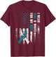 I Wear Teal & White For My Wife Cervical Cancer Awareness T-Shirt - T-Shirt | Maroon
