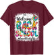 Welcome Back To School Lunch Lady Life Leopard Print Tie Dye T-Shirt - T-Shirt | Maroon