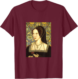 Anne Boleyn Portrait T-Shirt - T-Shirt | Maroon