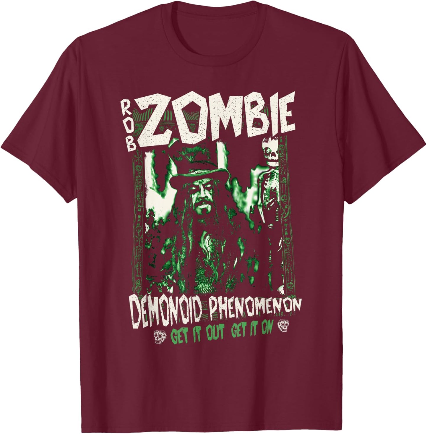 Rob Zombie – Demonoid Phenomenon T-Shirt - T-Shirt | Maroon