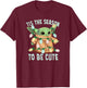 Star Wars: The Mandalorian Christmas Grogu Tis The Season T-Shirt - T-Shirt | Maroon