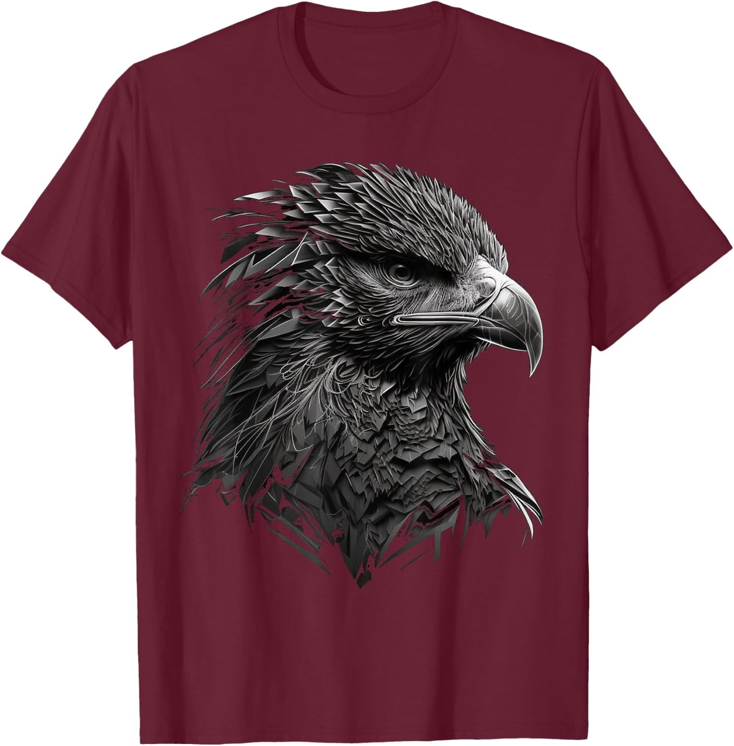 Eagle Bird Falcon Bird Motif Animal T-Shirt - T-Shirt | Maroon