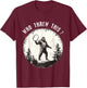 Dirhame Disc Golf Funny Bigfoot , Black, Small T-Shirt - T-Shirt | Maroon