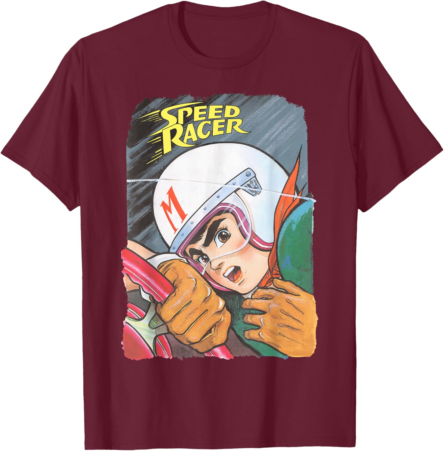 Manga Speed Racer Logo Close T-Shirt - T-Shirt | Maroon