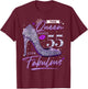 This Queen Makes 55 Looks Fabulous Shirt 55th Birthday Women T-Shirt - T-Shirt | Maroon