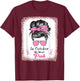 In October We Wear Pink Messy Bun Breast Cancer Awareness T-Shirt - T-Shirt | Maroon