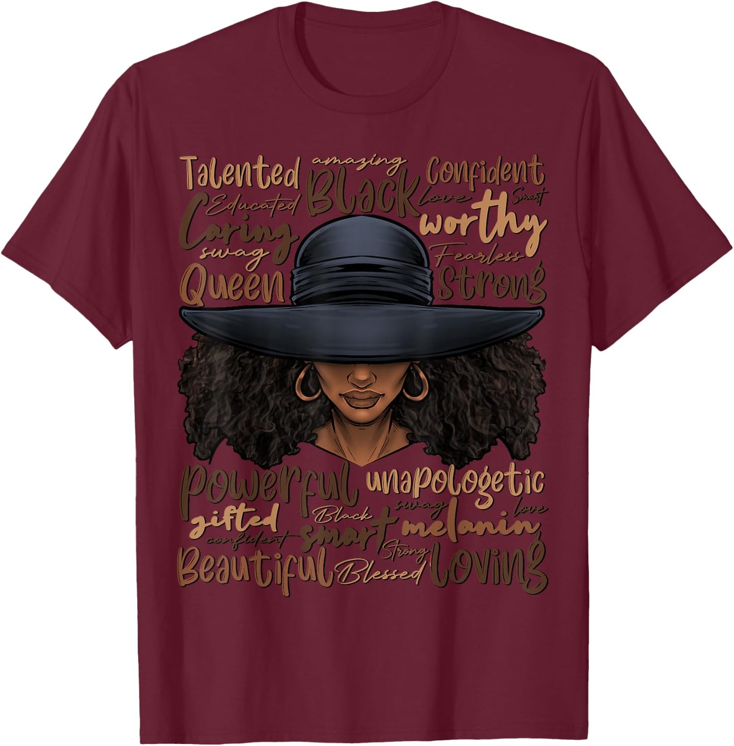 African Black History African American Ladies Juneteenth T-Shirt - T-Shirt | Maroon