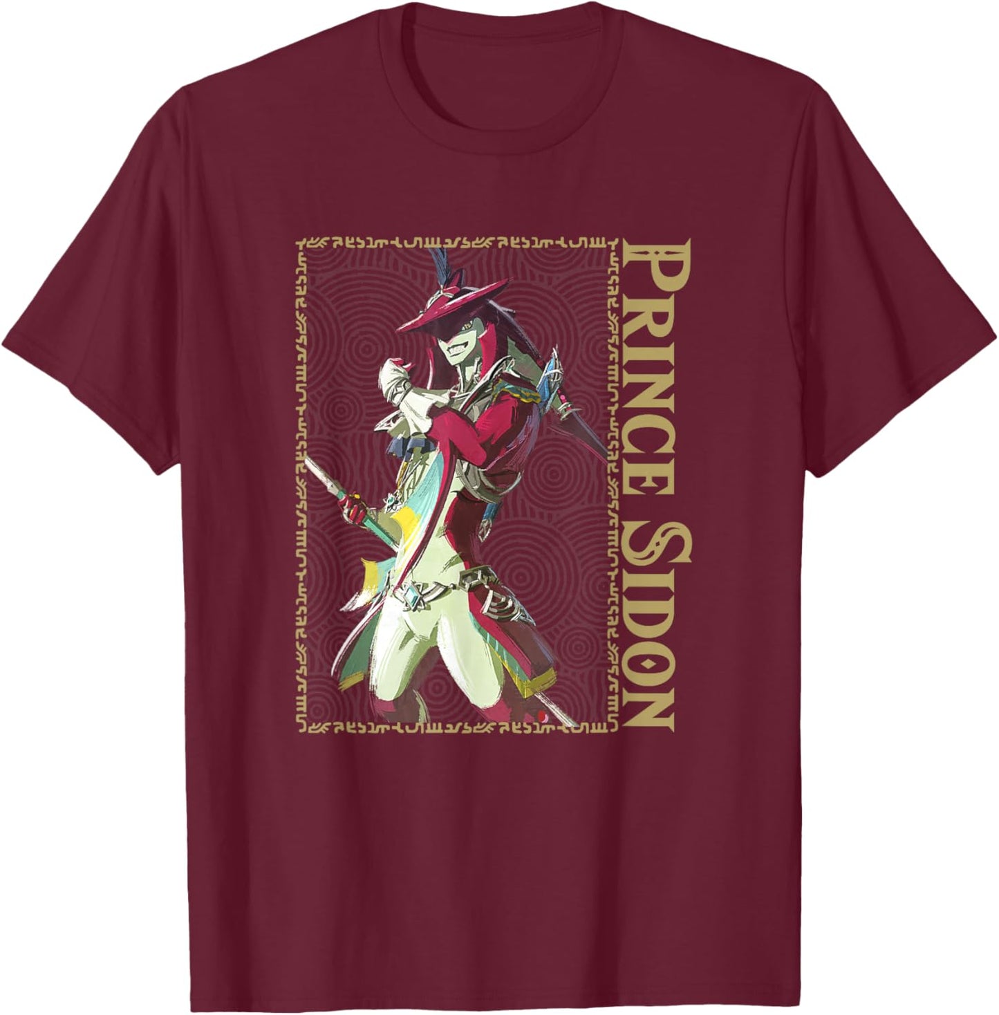 The Legend of Zelda: Breath of the Wild Prince Sidon Box Up T-Shirt - T-Shirt | Maroon