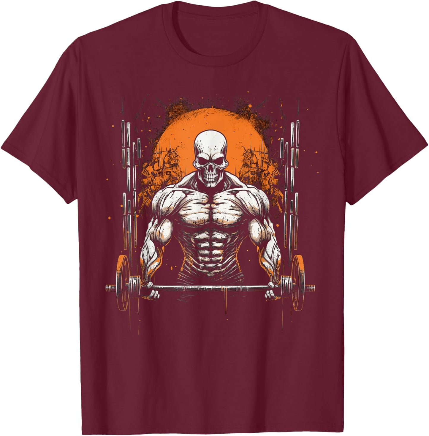 Halloween Weightlifting Gym Body Builder T-Shirt - T-Shirt | Maroon