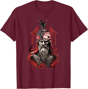 Skanderbeg Albanian National Hero Eagle Kosovo Albanian T-Shirt - T-Shirt | Maroon