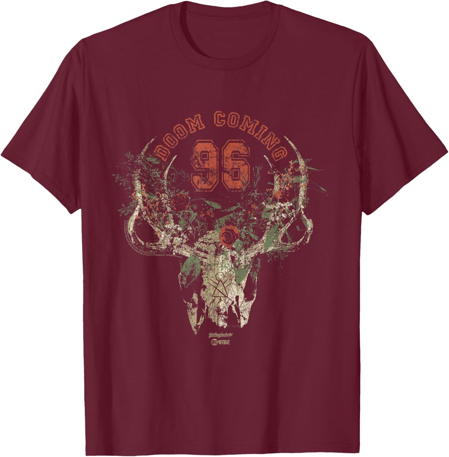 Yellowjackets Doom Coming Symbol T-Shirt - T-Shirt | Maroon