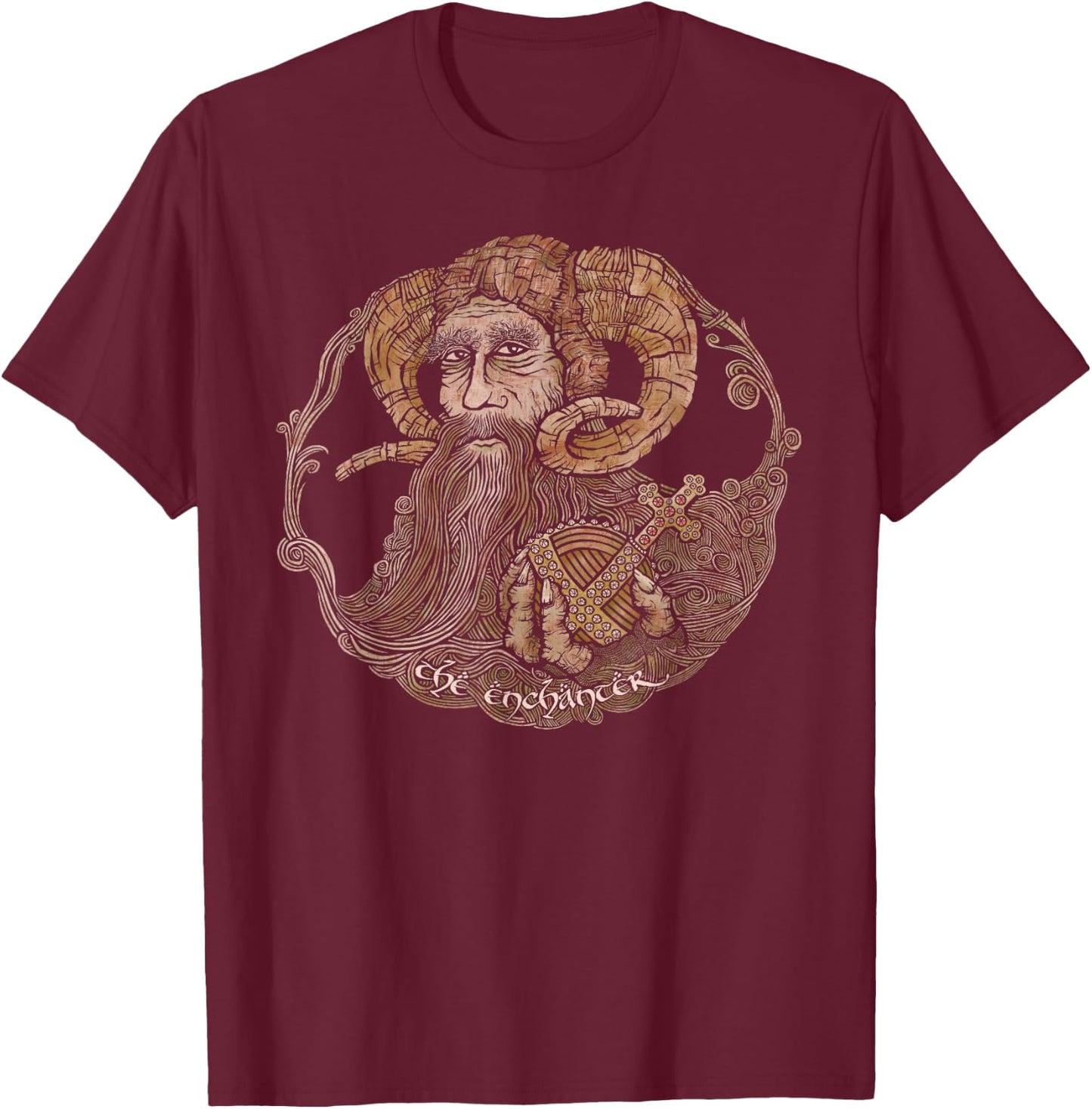 The Wizard Enchanter T-Shirt - T-Shirt | Maroon