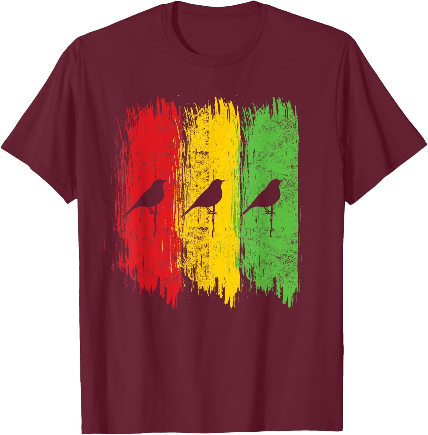 Good Rastafari Music Vibes Only Rasta Jamaika Reggae T-Shirt - T-Shirt | Maroon