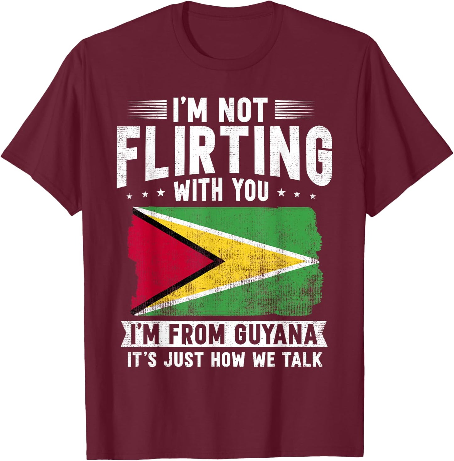 Guyana Flag Guyanese Guyana T-Shirt - T-Shirt | Maroon