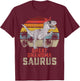 Grandmasaurus T Rex Dinosaur Great Grandma Saurus Family T-Shirt - T-Shirt | Maroon
