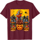 Disc Golf Faces Halloween Skulls Horror Pumpkins Player T-Shirt - T-Shirt | Maroon