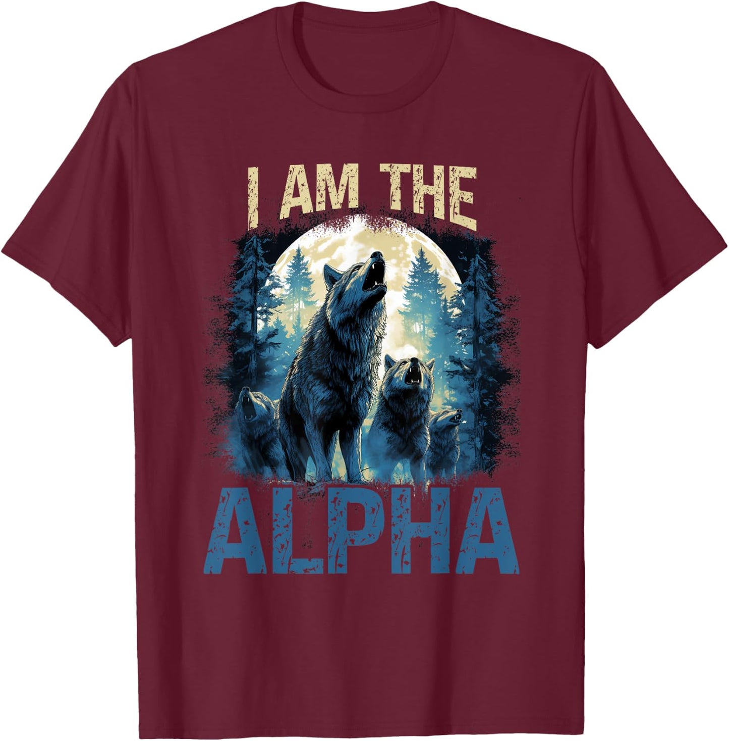 Men's I Am The Alpha T-Shirt - T-Shirt | Maroon