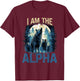 Men's I Am The Alpha T-Shirt - T-Shirt | Maroon