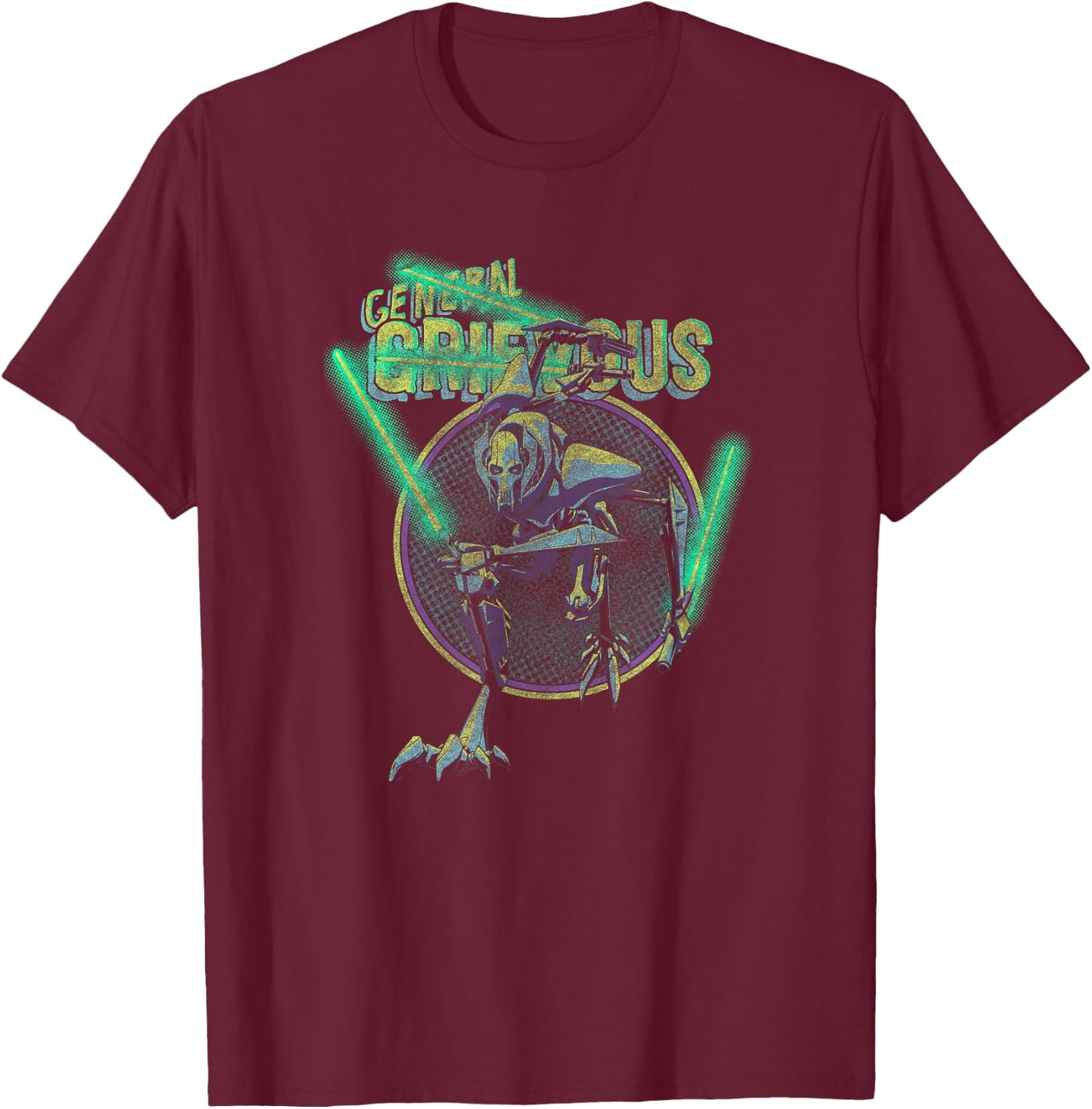 Star Wars General Grievous Battle Ready Portrait T-Shirt - T-Shirt | Maroon