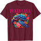 Punta Cana Floral Beach Turtle Souvenir Men Women Kids T-Shirt - T-Shirt | Maroon
