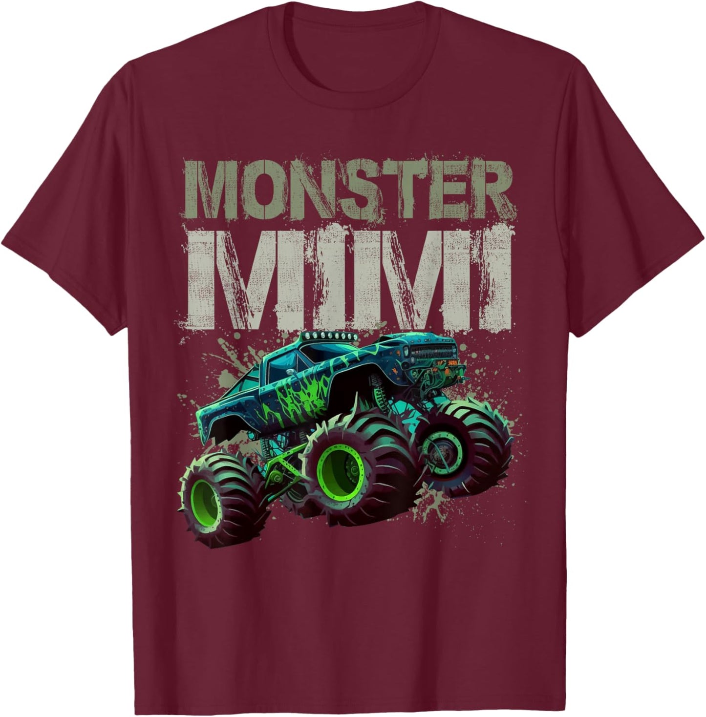 Monster Truck Mimi Family Matching Monster Truck Lovers T-Shirt - T-Shirt | Maroon
