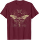 Cute Fairycore Floral Moth Aesthetic Girls Women Graphic T-Shirt - T-Shirt | Maroon