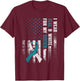 I Wear Teal & White For My Sister Cervical Cancer Awareness T-Shirt - T-Shirt | Maroon