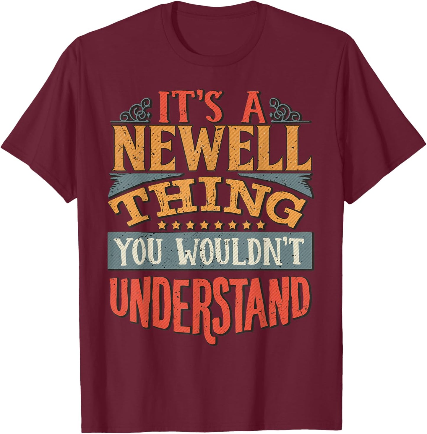 Newell Name T-Shirt - T-Shirt | Maroon