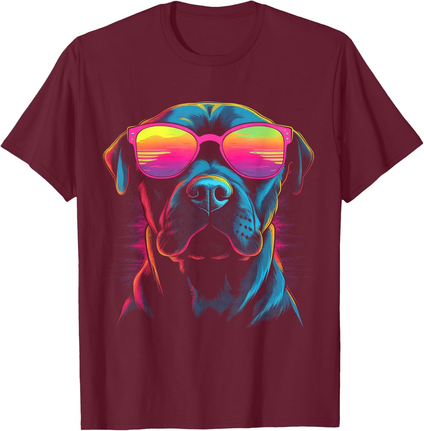 Pit Bull Mom Dog Lover Colorful Artistic Pitbull Owner Women T-Shirt - T-Shirt | Maroon