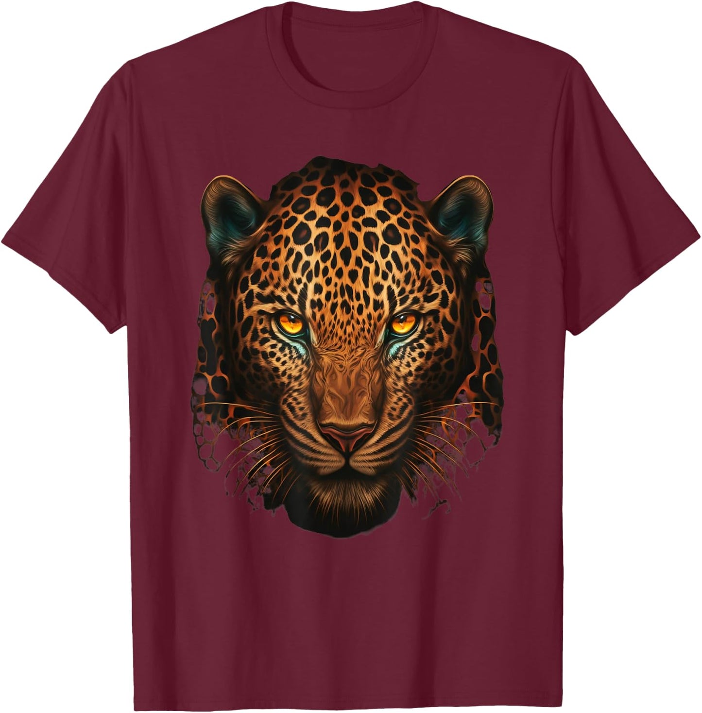 Jaguar face & head for lover Animal Wild T-Shirt - T-Shirt | Maroon