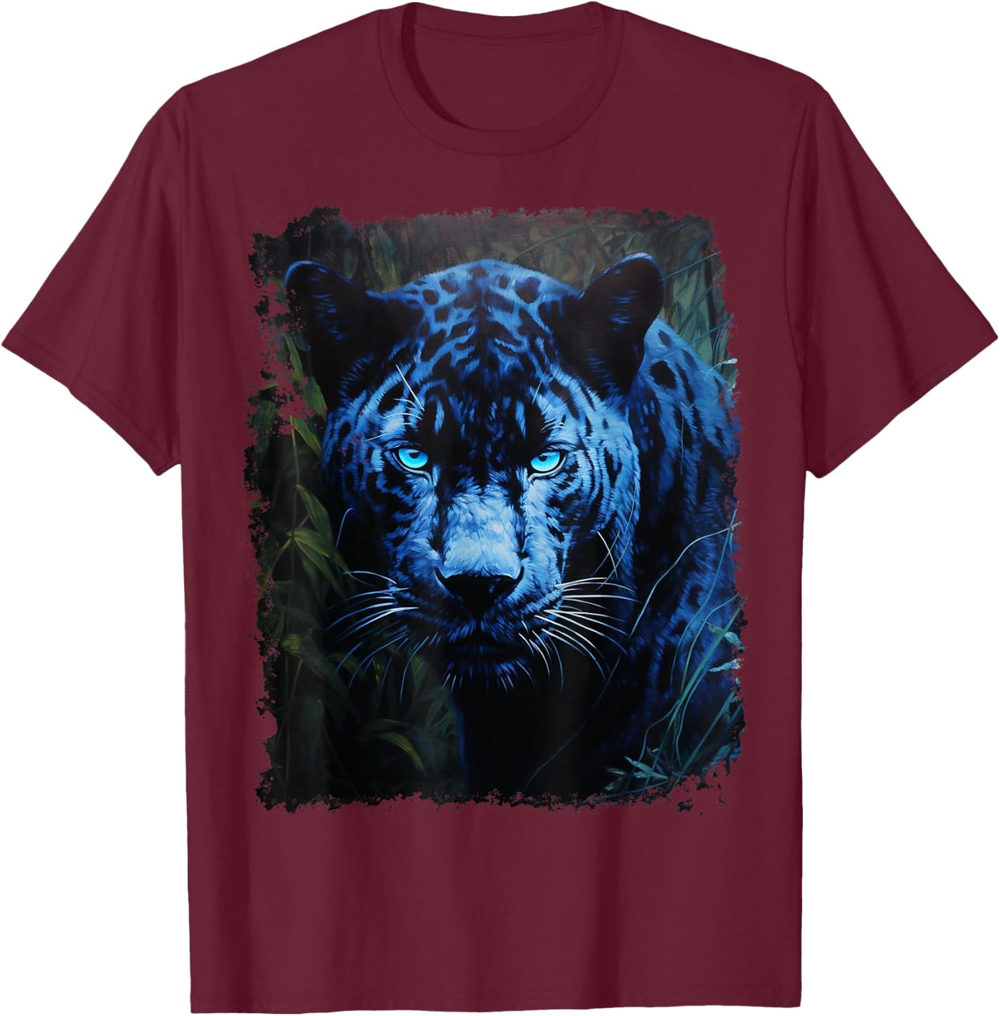 Blue Panther Black T-Shirt - T-Shirt | Maroon