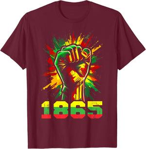 Juneteenth 1865 Black History African American Freedom T-Shirt - T-Shirt | Maroon