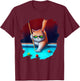 Cat Playing Pool Billiards in Lounge Cool Funny Cats T-Shirt - T-Shirt | Maroon