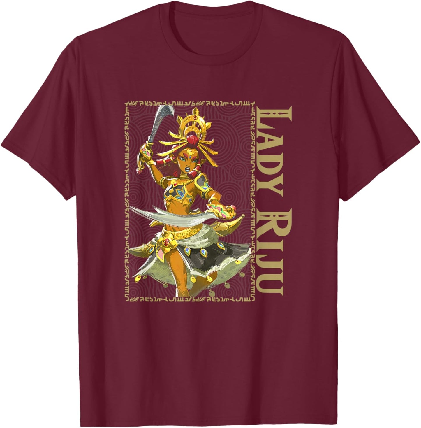 The Legend of Zelda: Breath of the Wild Lady Riju Pure Hero T-Shirt - T-Shirt | Maroon