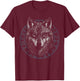 Wolf Viking Runes Nordic Celtic Wolf Lover T-Shirt - T-Shirt | Maroon