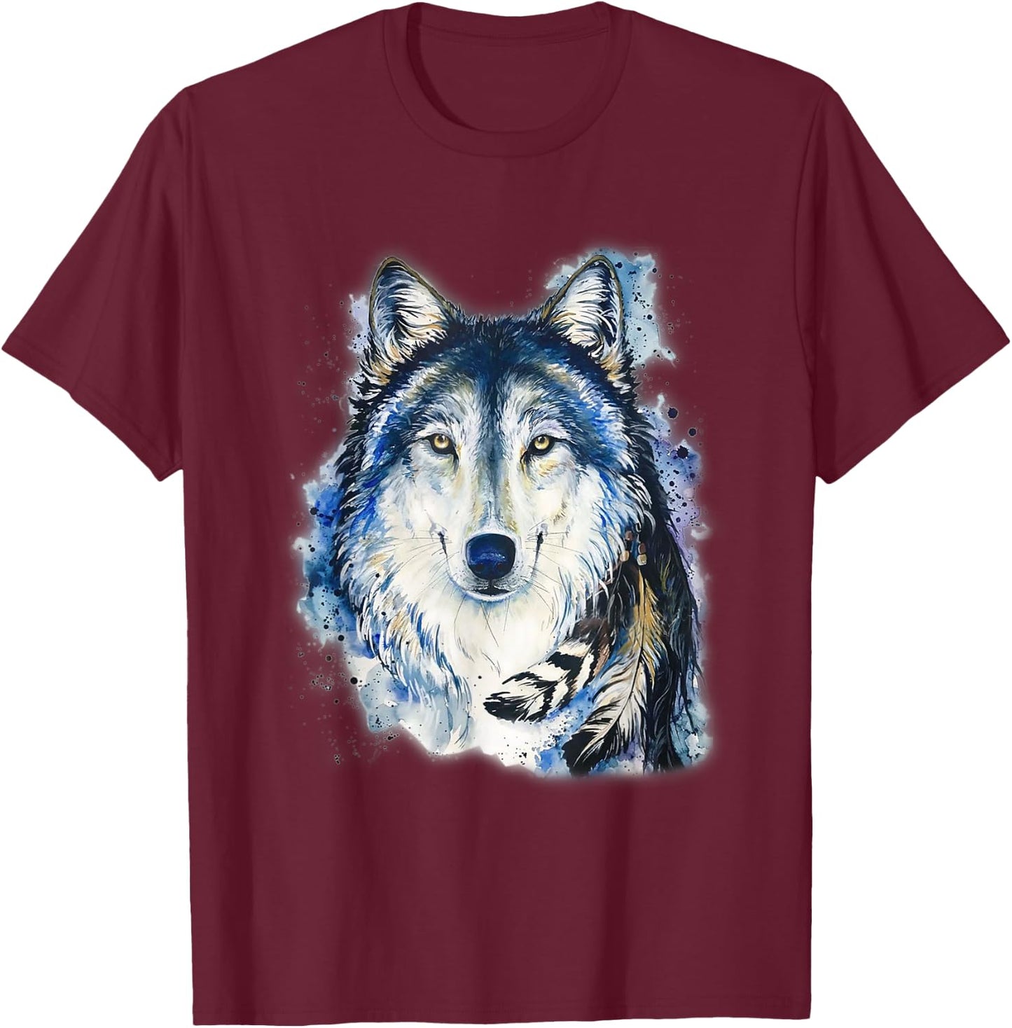 Vintage wolf Shirt wolf women Lovers for boys and girls T-Shirt - T-Shirt | Maroon