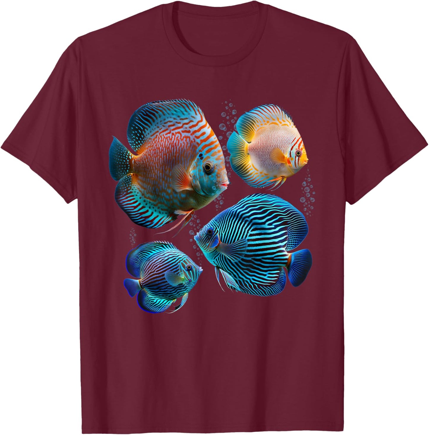 Discus Fish For Fishkeeping Aquariums Lover T-Shirt - T-Shirt | Maroon