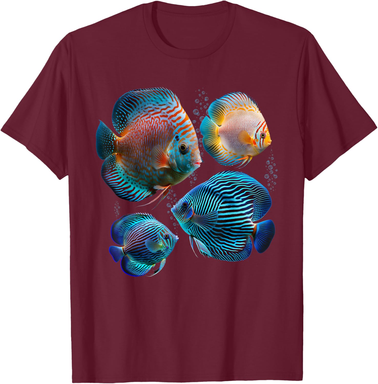 Discus Fish For Fishkeeping Aquariums Lover T-Shirt - T-Shirt | Maroon
