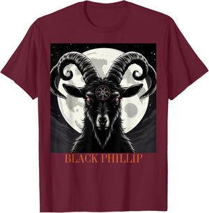 The Goat Baphomet Black Phillip T-Shirt - T-Shirt | Maroon