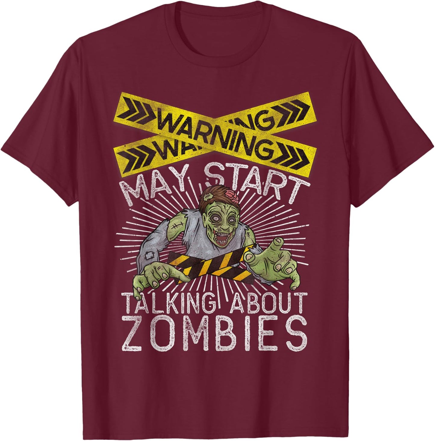 Zombie, Halloween, Undead, Zombie Lover, Funny Zombie T-Shirt - T-Shirt | Maroon