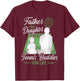 Funny Tennis Player Racket Dad Daughter Father And Daughter T-Shirt - T-Shirt | Maroon
