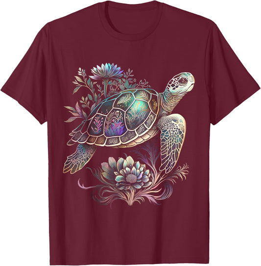 Sea Turtle Beach Lover Ocean Animal Graphic Novelty T-Shirt - T-Shirt | Maroon