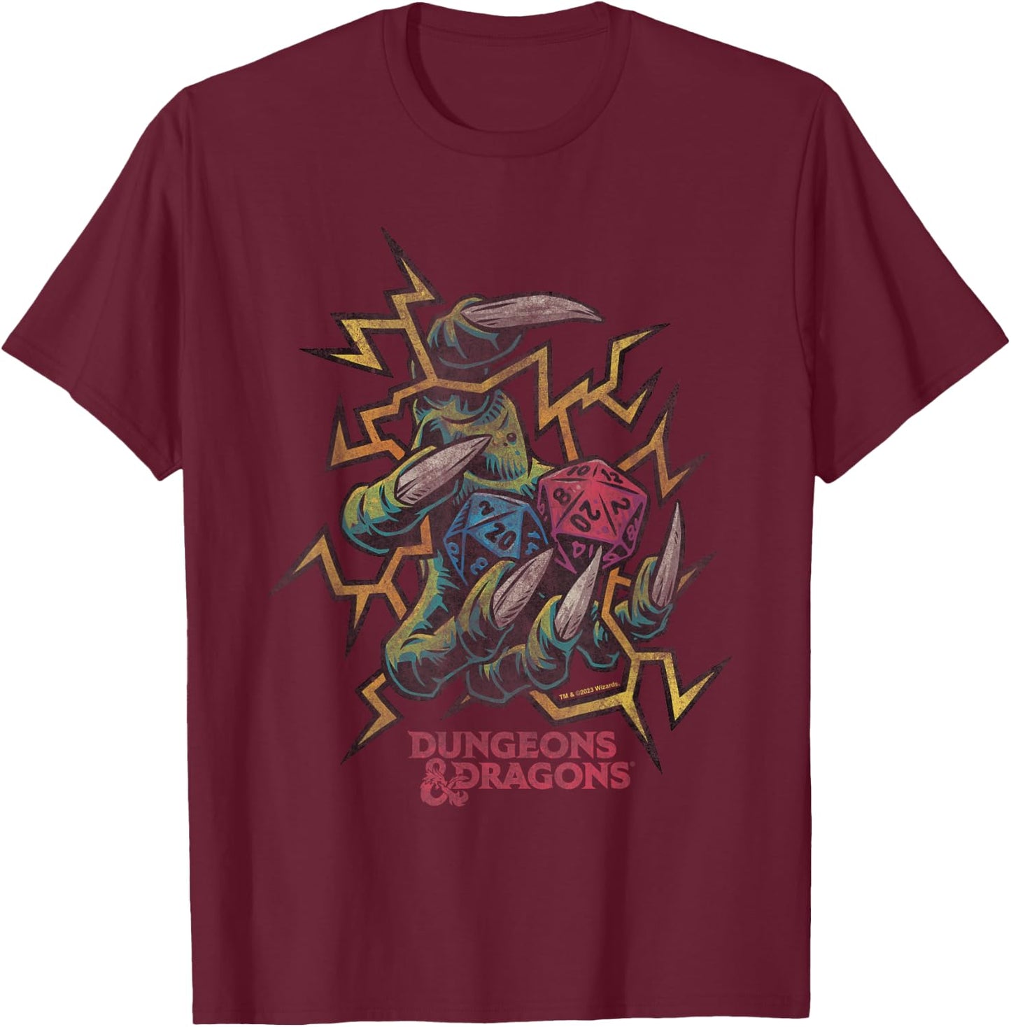 Dungeons & Dragons High Roller T-Shirt - T-Shirt | Maroon